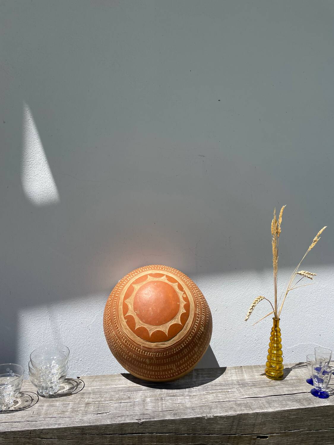 Ethnic wall calabash