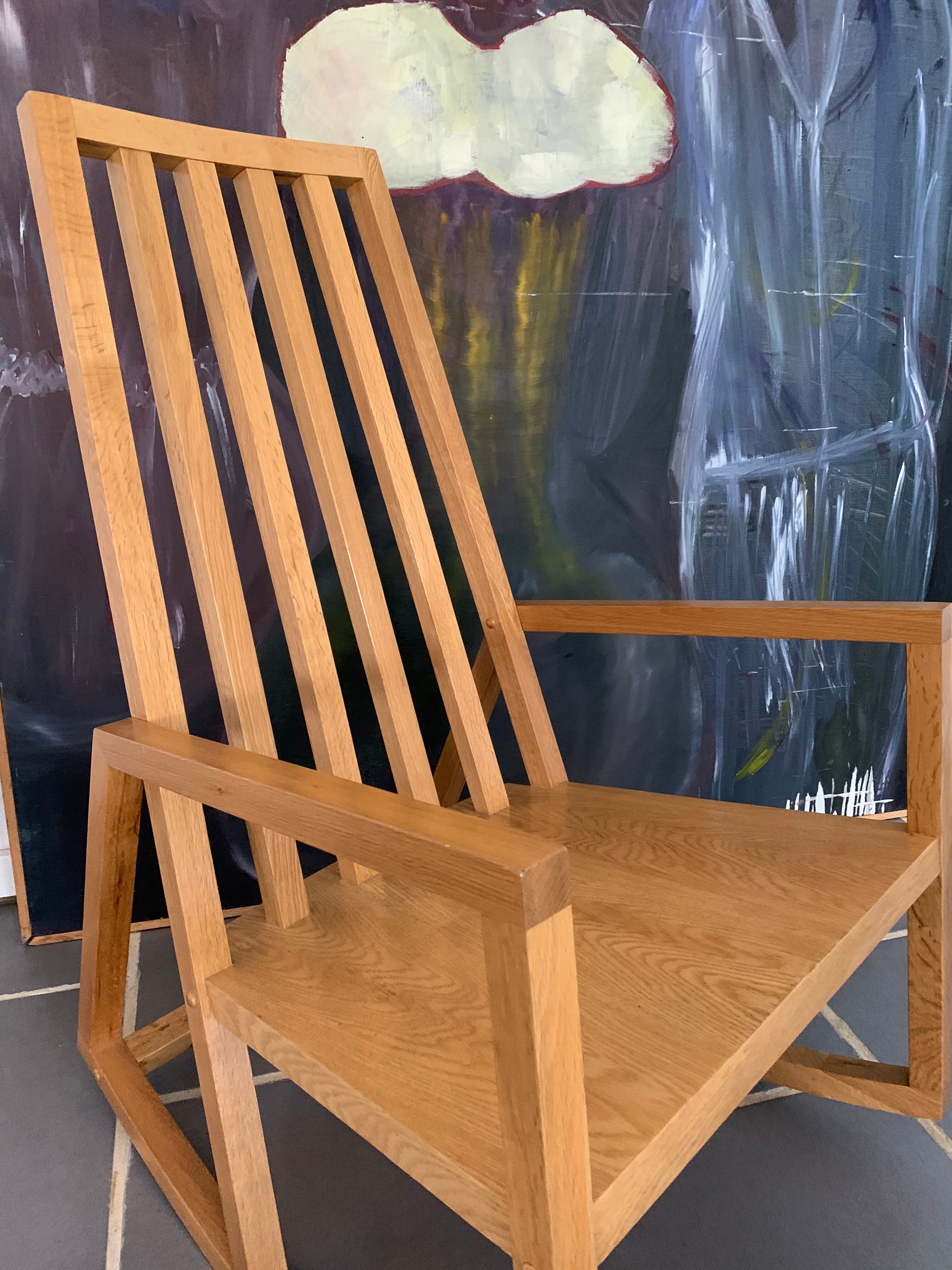 Rocking chair hêtre blond vintage
