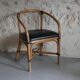 Lot de 4 fauteuils en rotin simili cuir