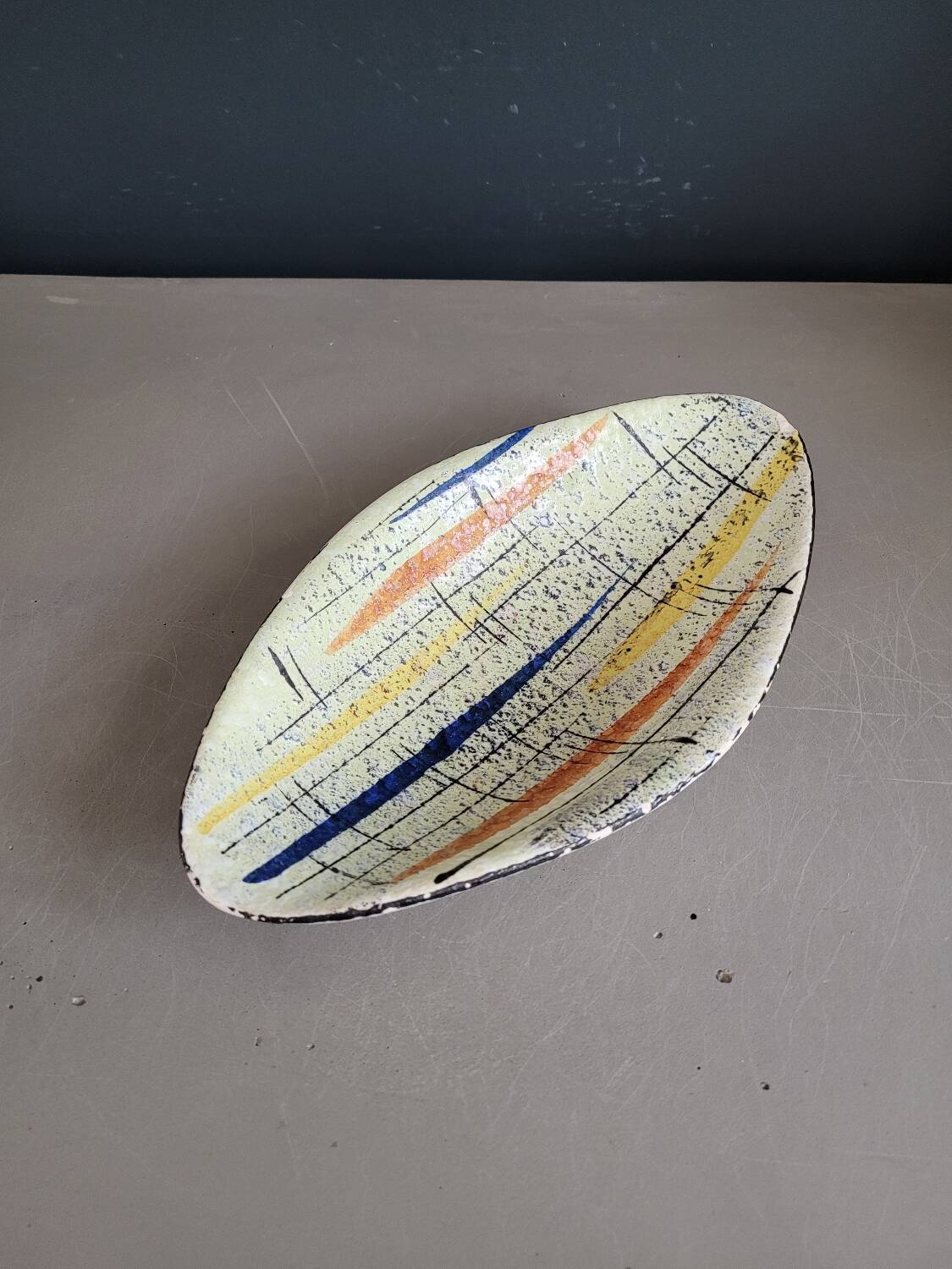 Oval dish from the 1950s in West Germany