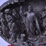 Sculpture / bas relief in patinated stucco - Jesus Prechant.