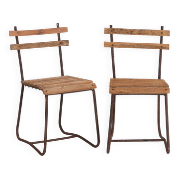 Antique garden chairs (c.1920). Set of 2 pieces no.2
