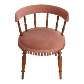 Old velvet armchair, toad style, from the 1950s