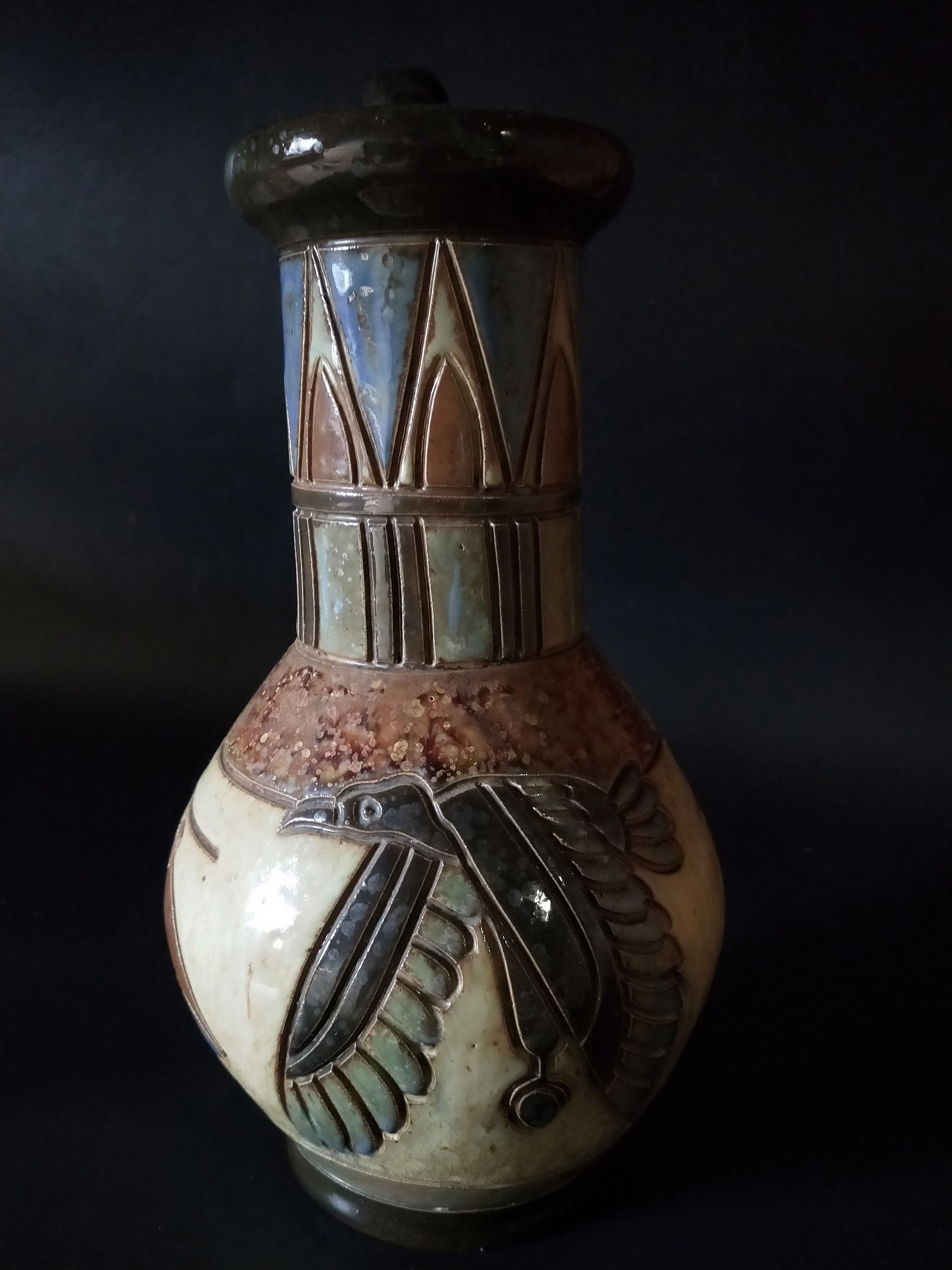 Belgian ceramic Dubois stoneware vase