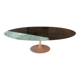 Knoll Saarinen table 244 cm green marble from the Alps
