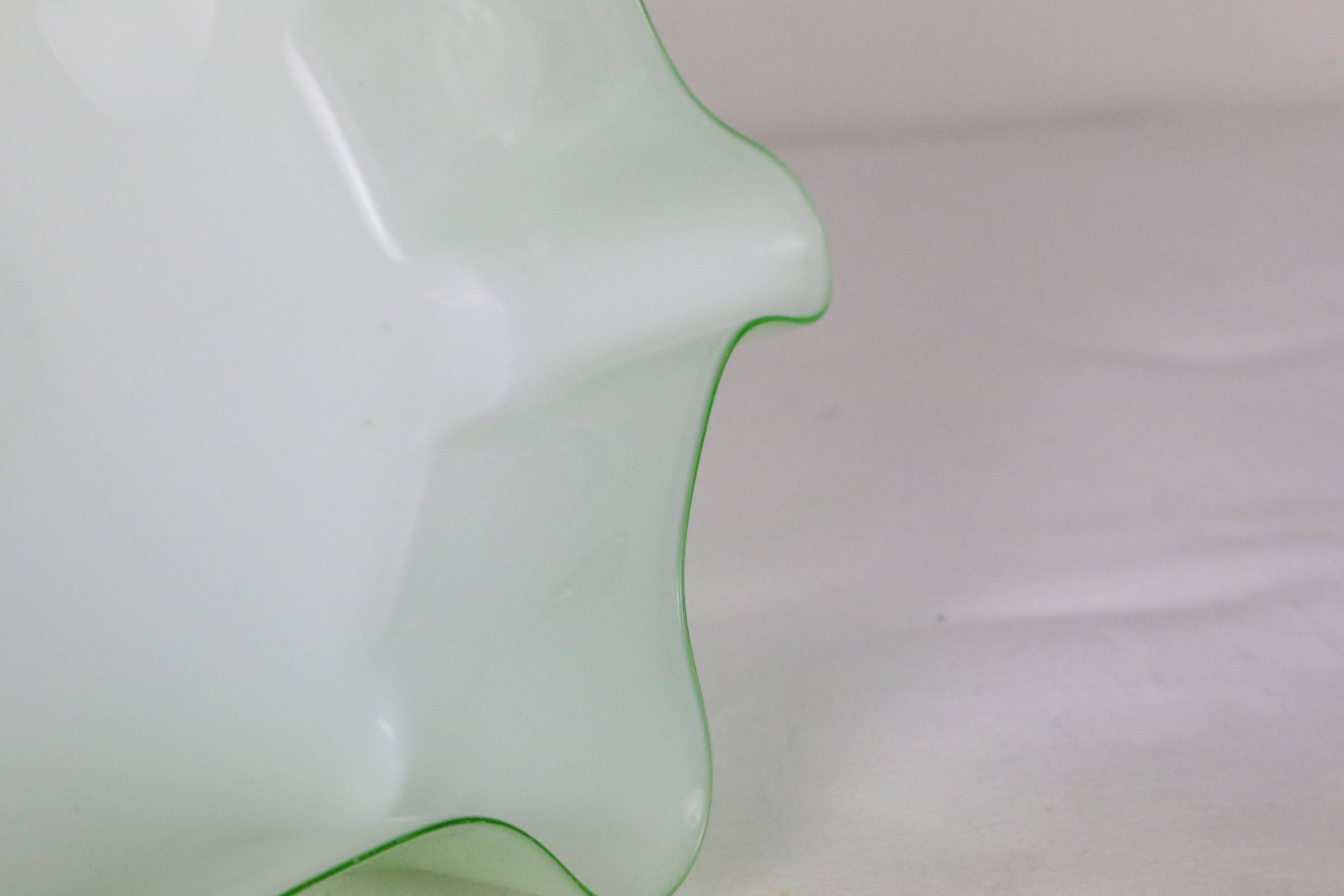 Mint green glass pendant lamp, vintage