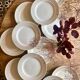 Set of 12 vintage flat plates, Jeannio de Gien model