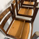 Lot de 6 chaises palissandre forme géométriques design italien 1960