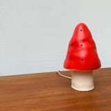Postmodern plastic mushroom table lamp by Heico.