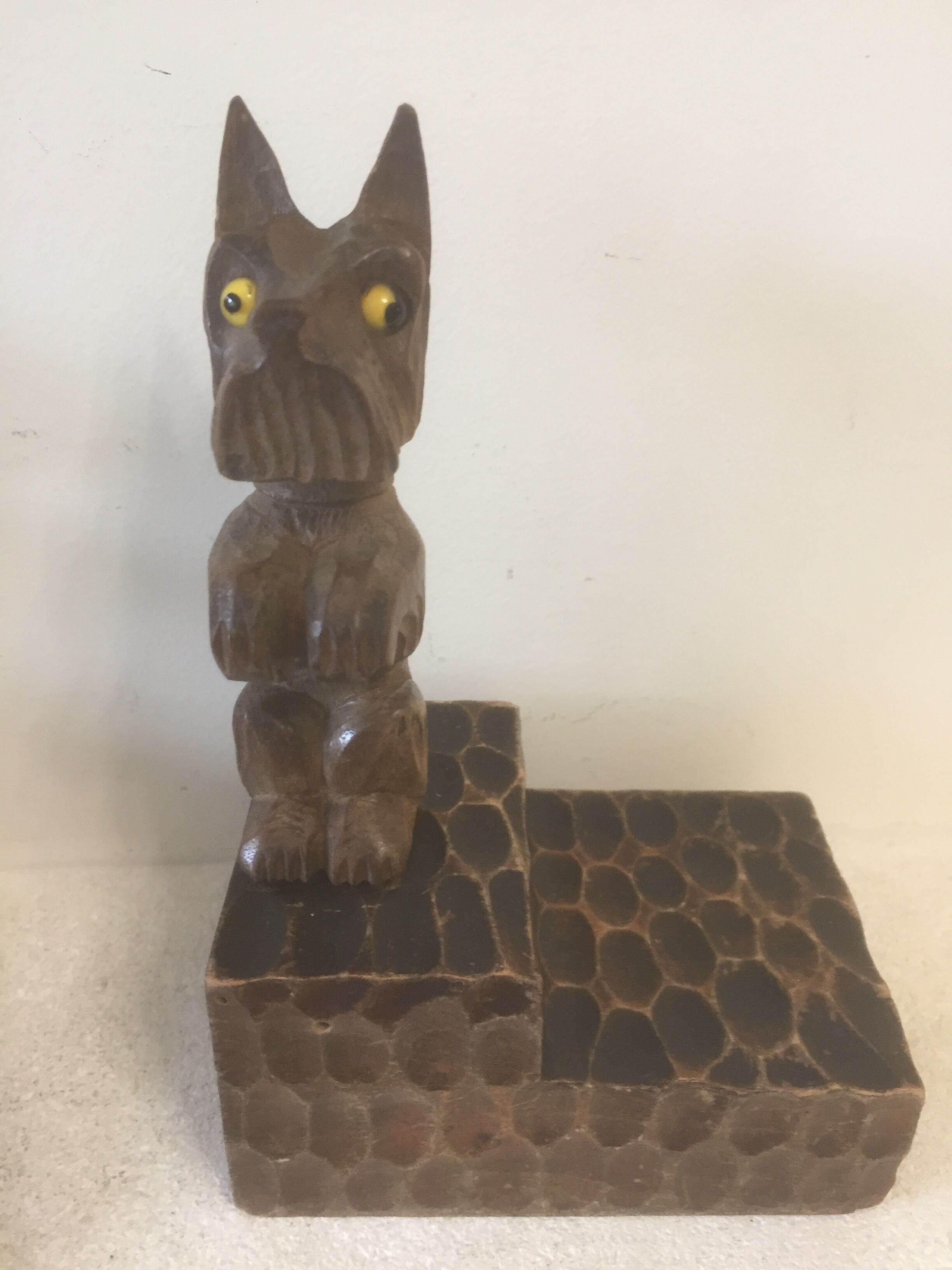 Paire de serre livres bois chiens scottish art déco