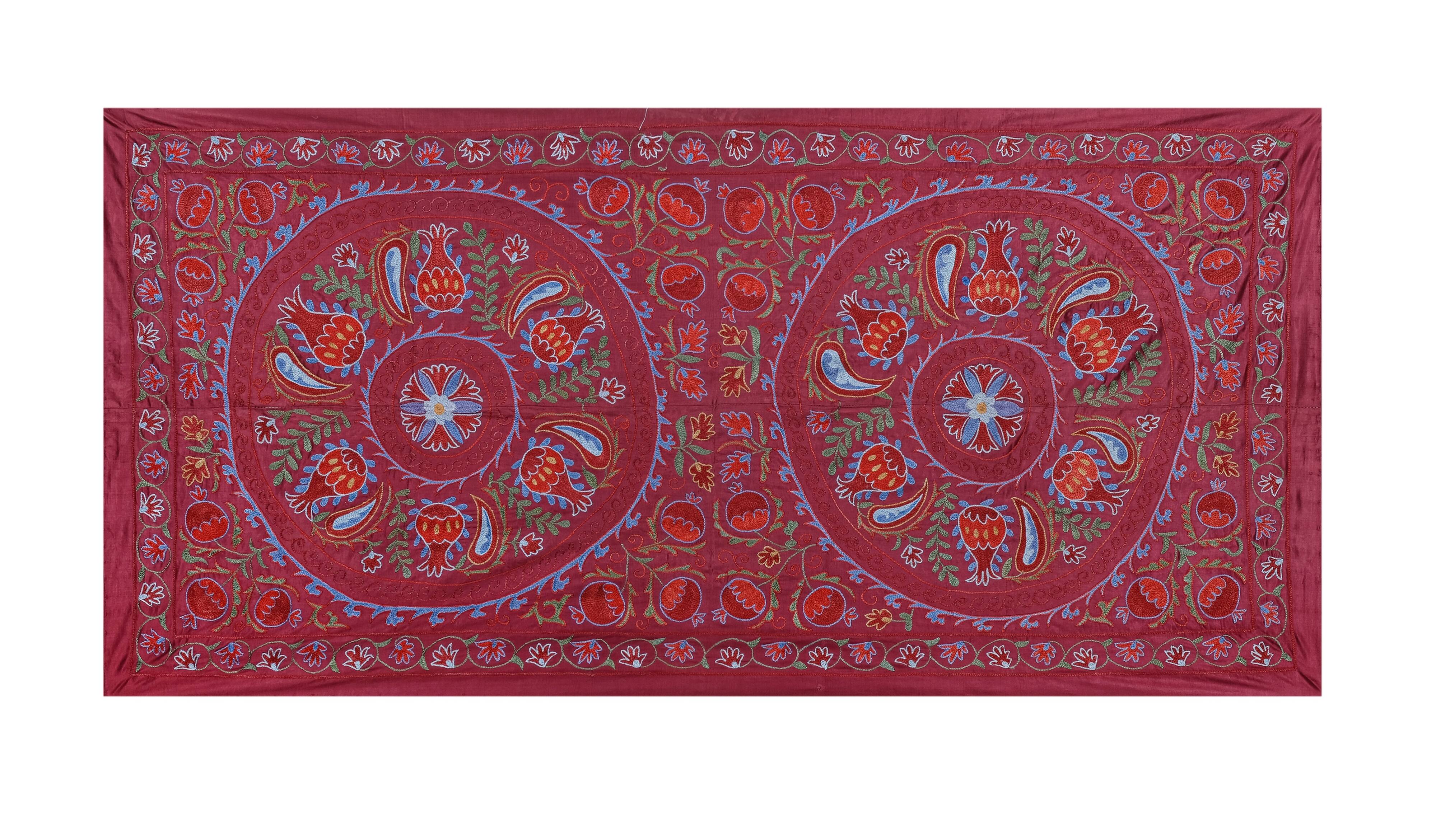 Hand knotted rug, vintage Turkish rug 94x189 cm