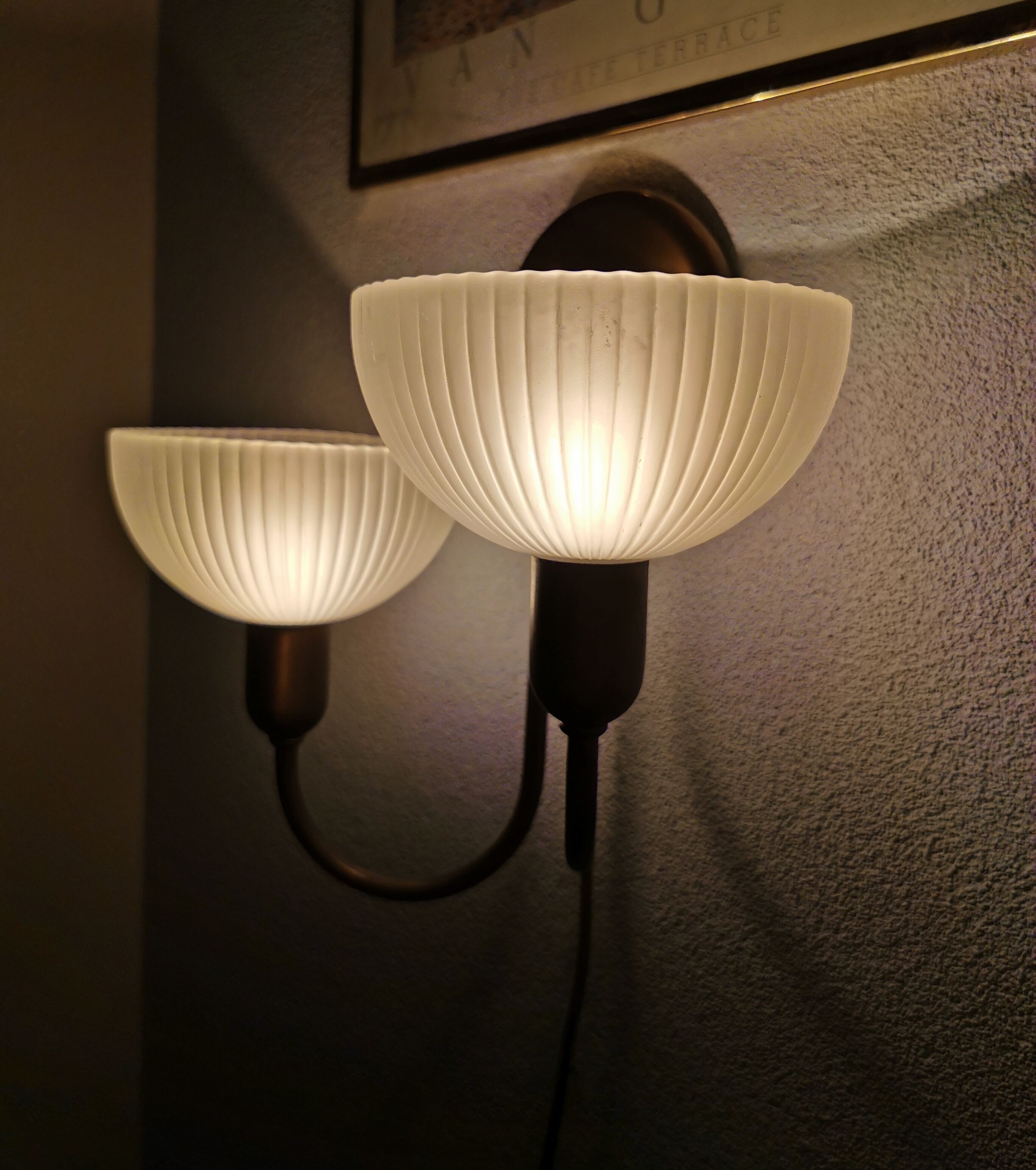 Vintage wall lamp Steinhauer gold, eighties