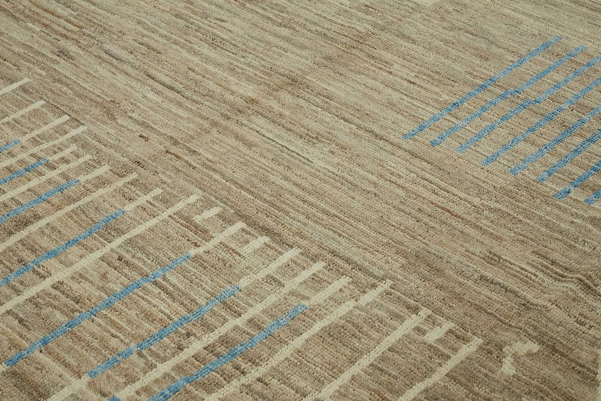 Handwoven Turkish Rustic 279 cm x 375 cm Brown Wool Carpet