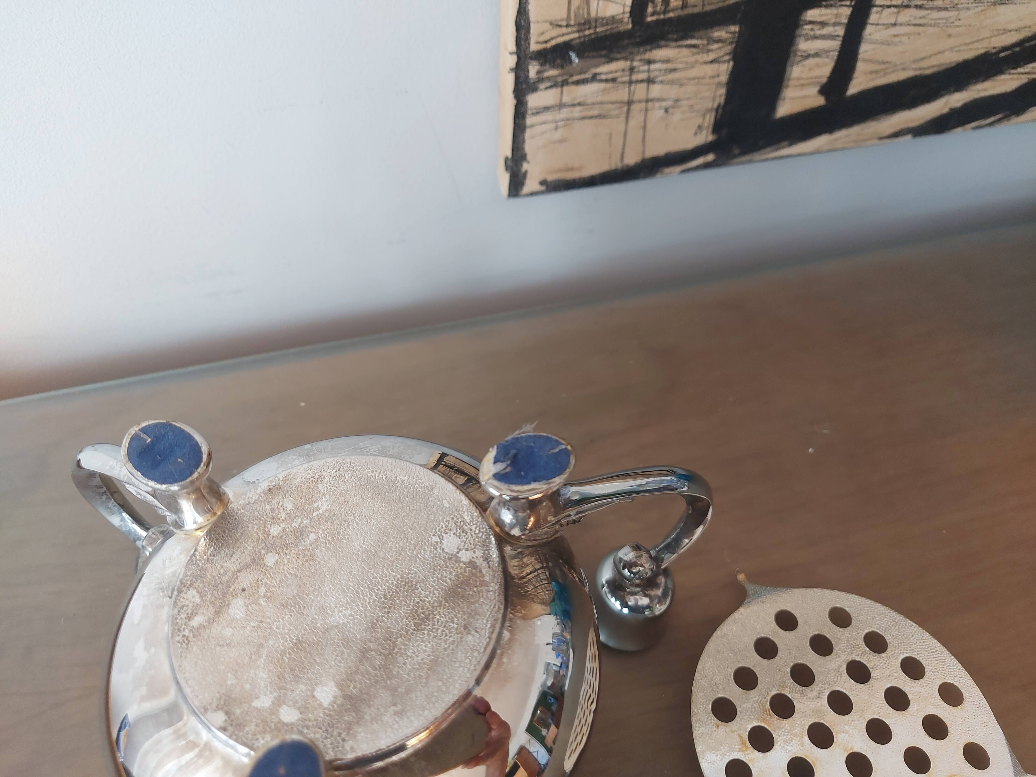 Candle holder, silver metal table cdown