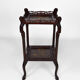 Japanese pedestal table in carved wood and lacquered panels, France, circa 1880