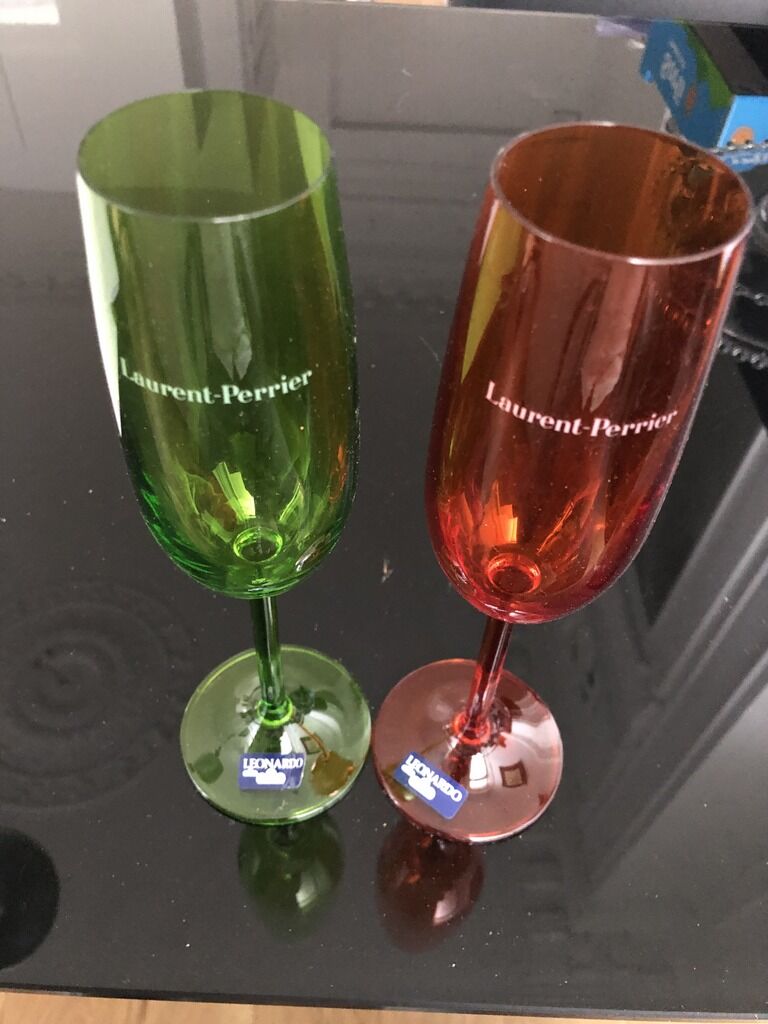 Set de 2 leonardo champagne glasses for Laurent Perrier
