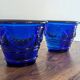 Blue Blown Glass Plant Pots – Elegant Handcrafted Pair