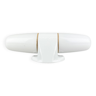1960s Ceramic & Opaline Glass Double Wall Light