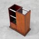 Early Art Deco umbrella stand in wood and metal, France ca. 1910