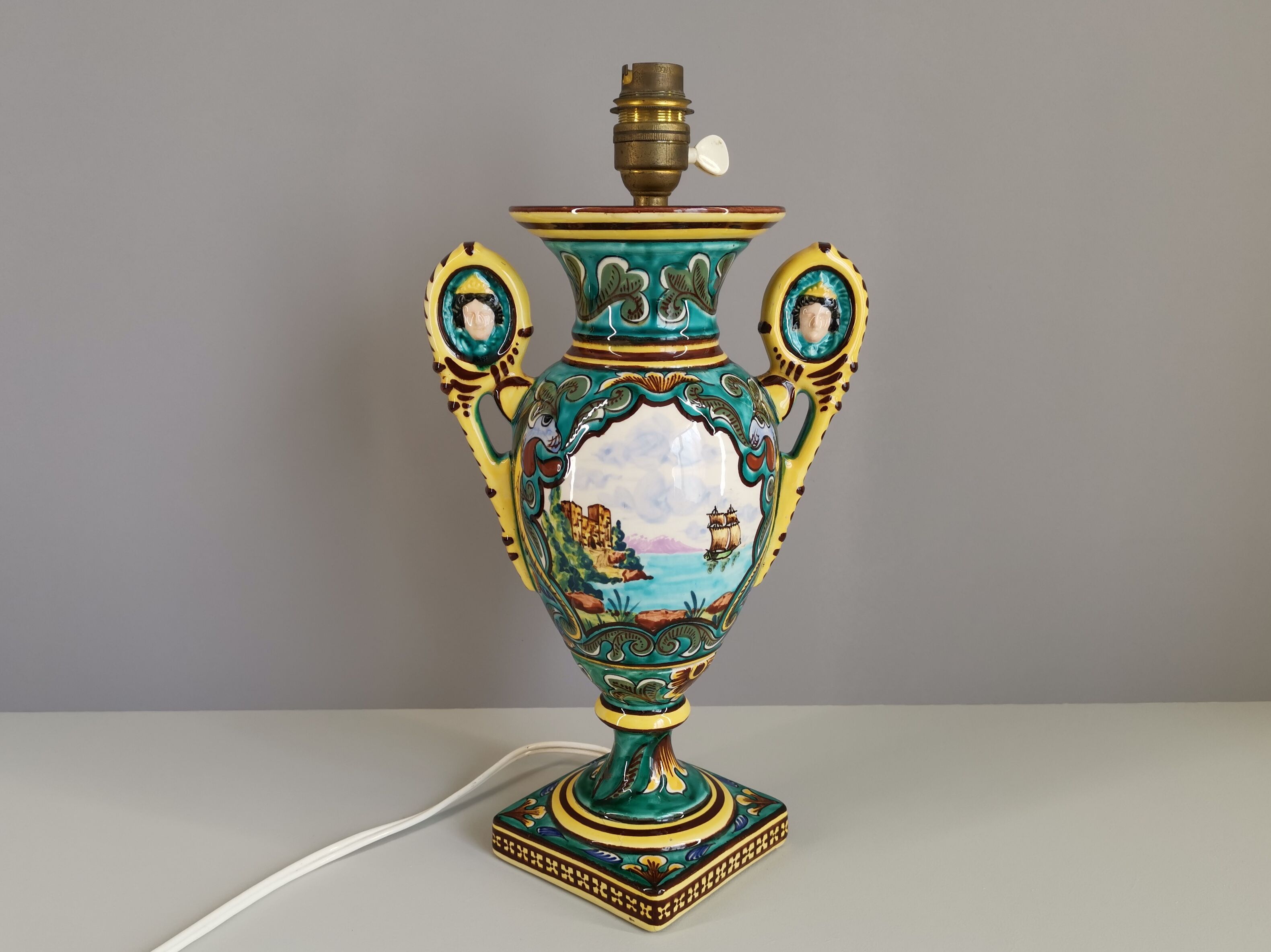 Gabriel Fourmaintraux Pottery of Desvres lamp base