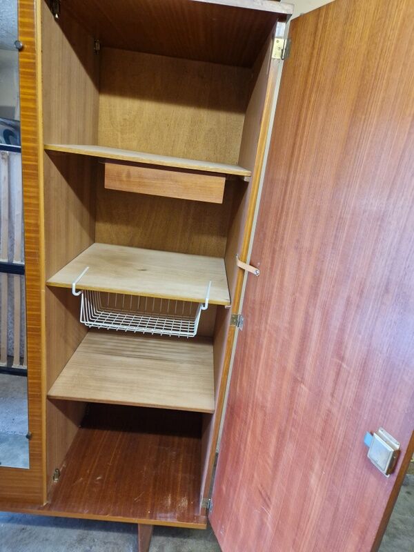 Wardrobe in veneered and inlaid wood 1960s