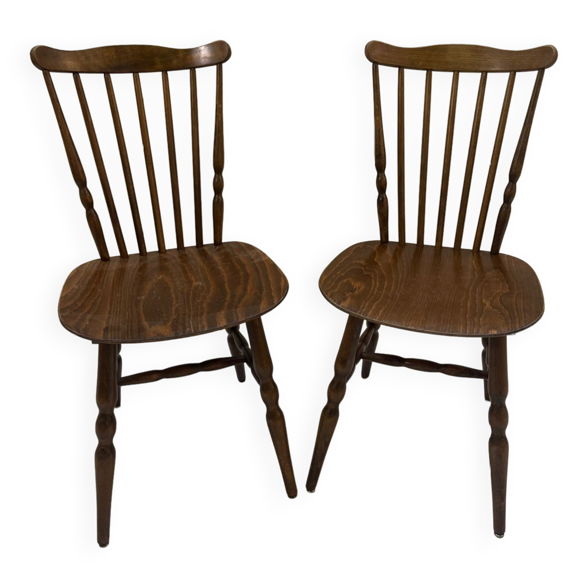 Pair of Baumann bistro chairs