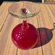Grand verre géant 26 cm Empoli rouge rubis verre soufflé