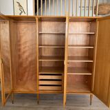 Chene and rattan cabinet