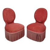 Pair of toad armchairs