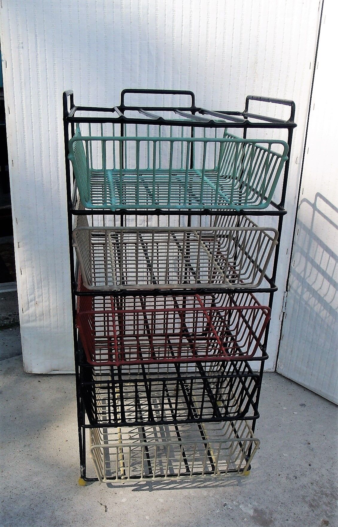 Vintage trolley storage rack 1950