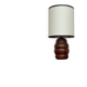 Turned wooden bedside lamp.
