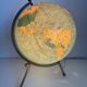 Vintage globe 1969 terrestrial tripod glass Taride world map - 33 cm