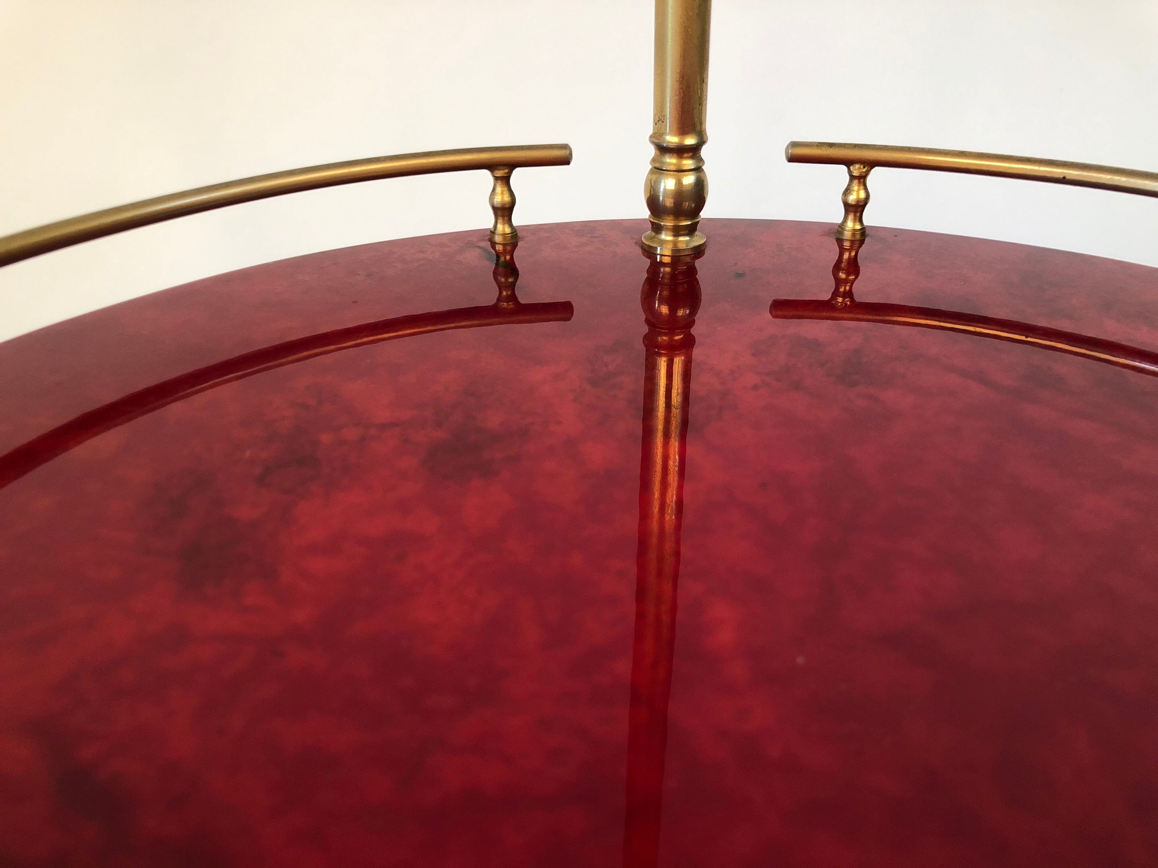 Aldo Tura barcart red round