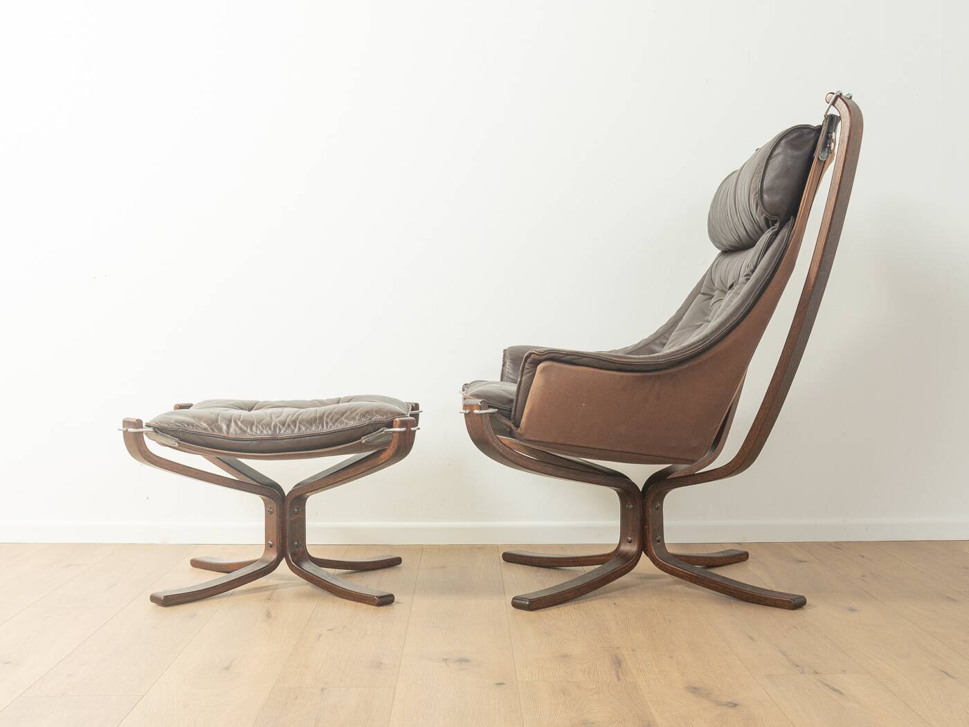 Falcon chair with footstool by Sigurd Ressell for Vatne Møbler