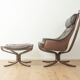 Falcon chair with footstool by Sigurd Ressell for Vatne Møbler