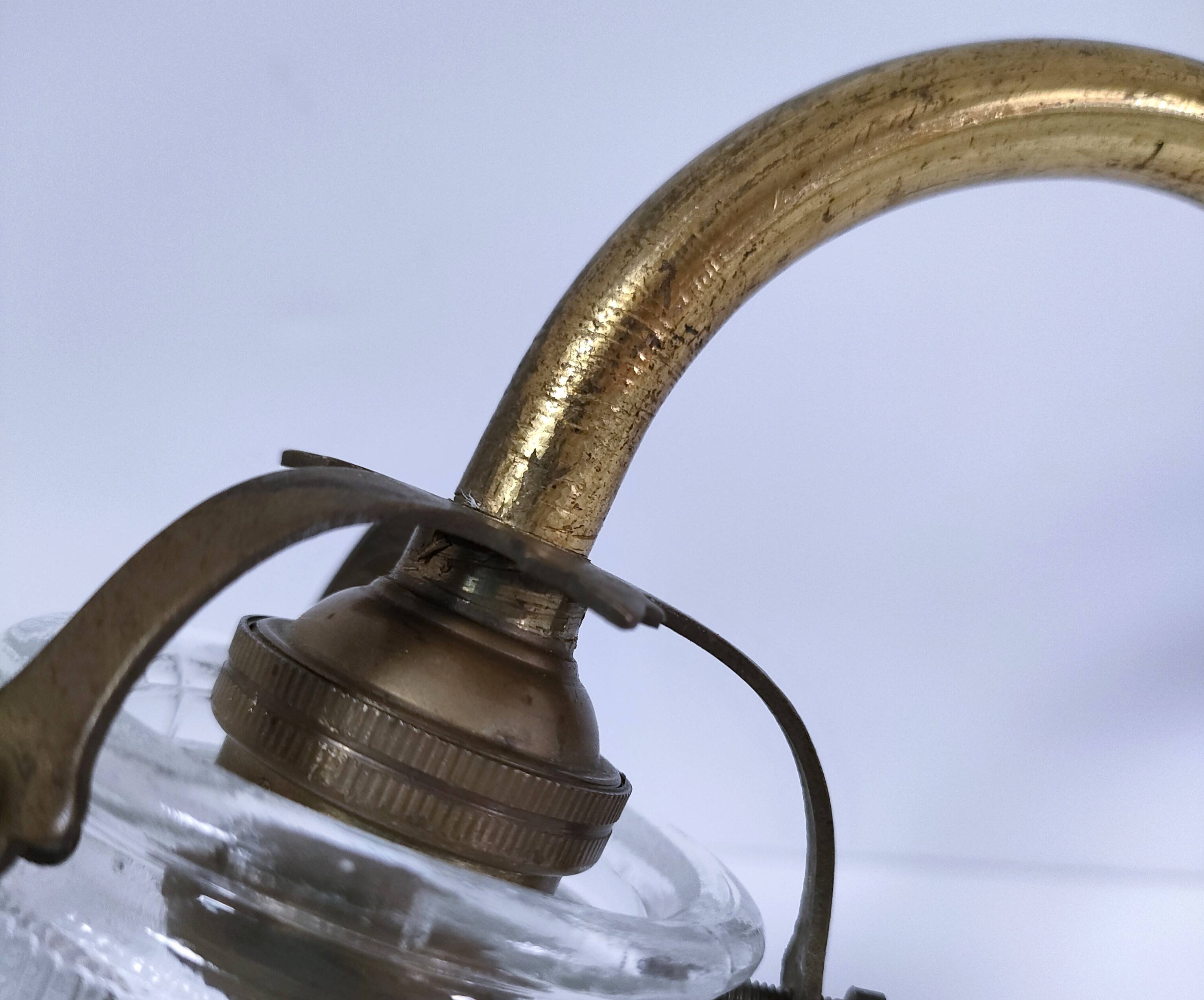 Double gilded bronze and glass wall lamp 1900