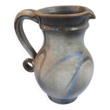 Glazed stoneware pitcher