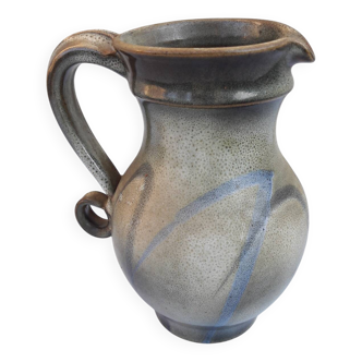 Glazed stoneware pitcher