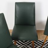 Set of 4 Moleskine chairs, 1950s.