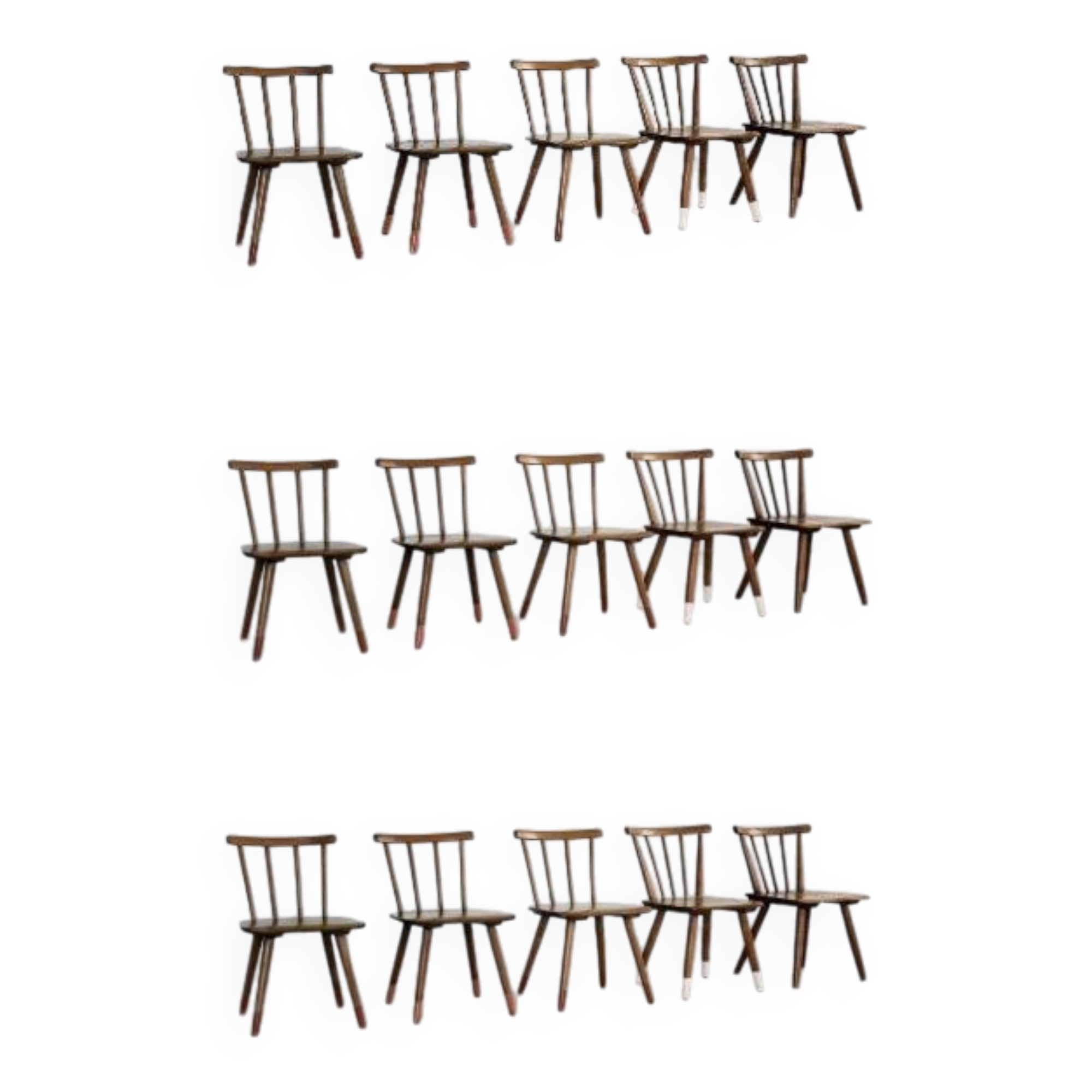 ensemble de 12 chaises de salle à manger en chêne