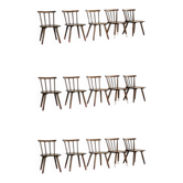 ensemble de 12 chaises de salle à manger en chêne