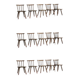 set of 12 oak dining chairs