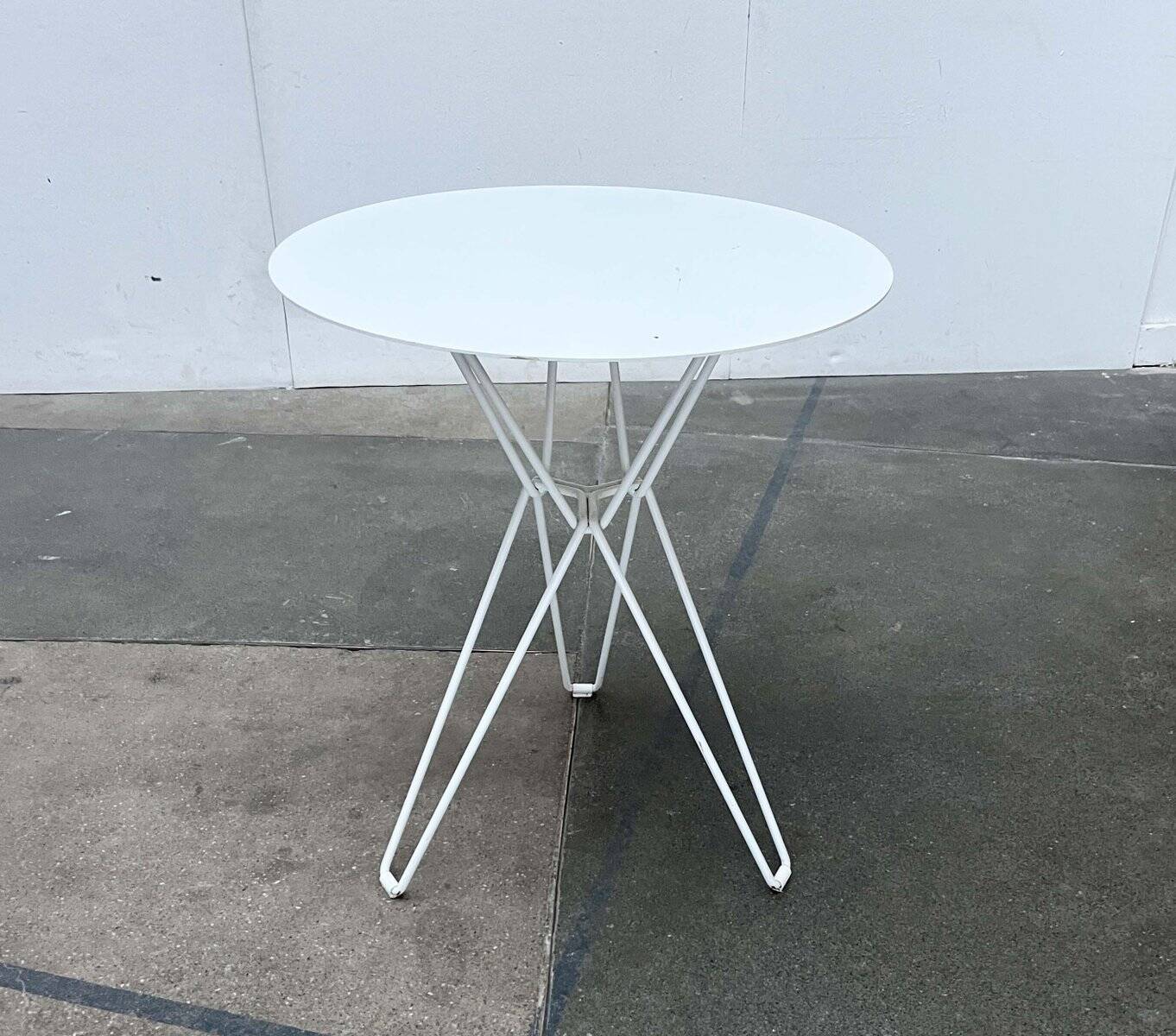 Outdoor metal table series Tio minimalist by Chris Martin for Massproductions, Finland.