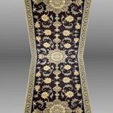 Tapis d'Orient Iran Naïn Laine Et Soie : 0.77 X 2.94 Mètres