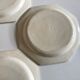 Set of 4 plates Creil and Montereau octagonal pearls Directoire 1800