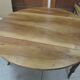 Round table 4 feet, opening with walnut shutters