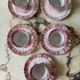 Set of 5 Lunéville “K and G” cups and saucers