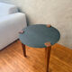Side table "REDA" – Black metal top / Sesham legs – Moinat