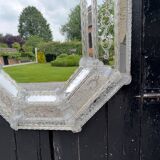 Miroir vénitien en verre de Murano incolore vers 1920