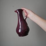 Pitcher vase with handle ceramic handmade pottery country decoration